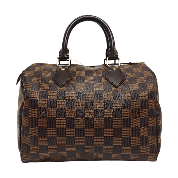 SPEEDY 25 Damier Ebene Coated Canvas Brown