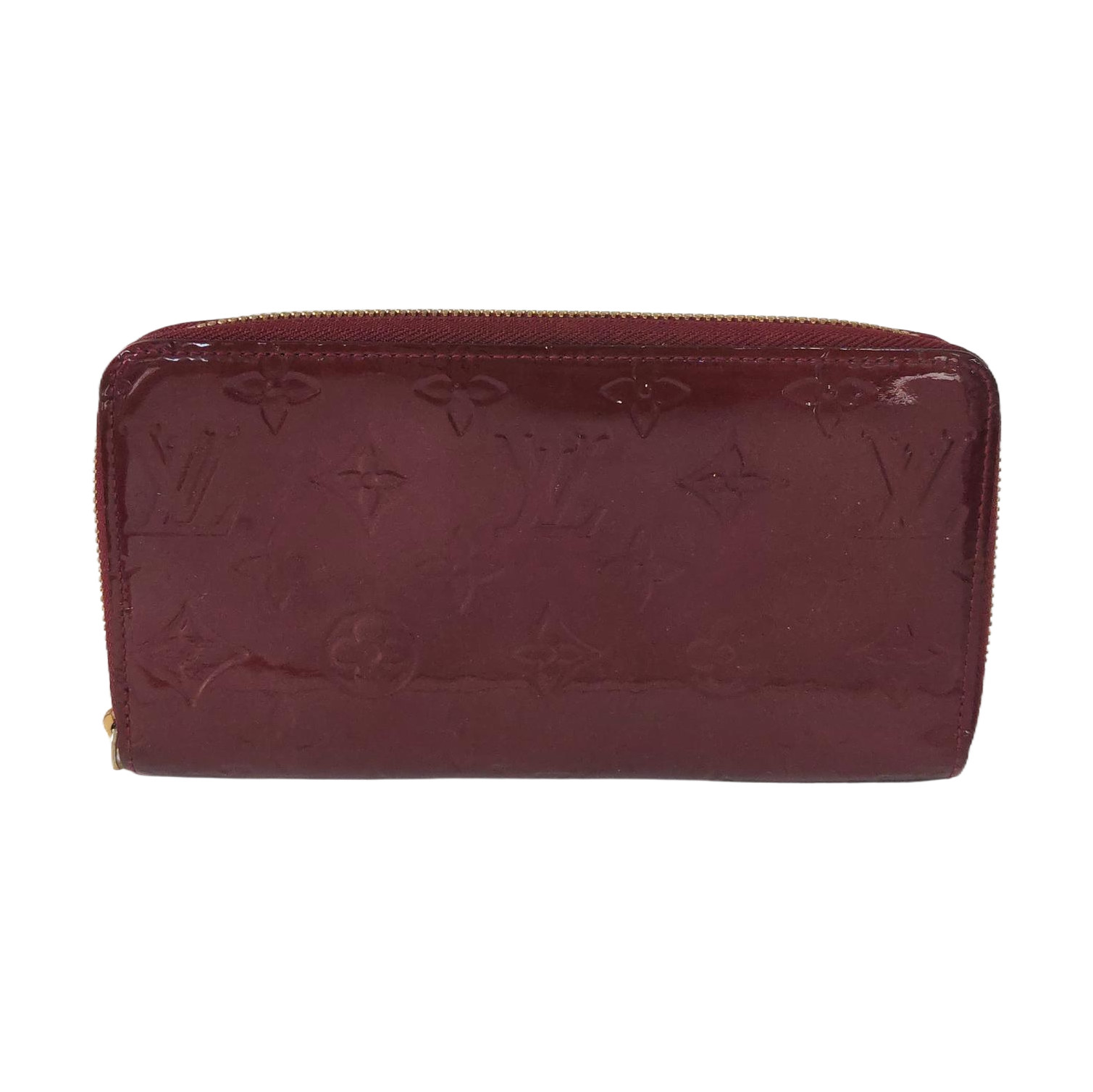 ZIPPY Monogram Patent Leather Red Wallet