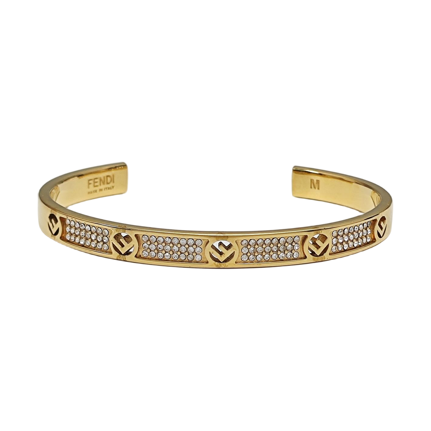 F Is Brass Gold Bangle