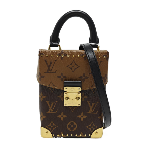 CAMERA BOX Monogram Coated Canvas Brown