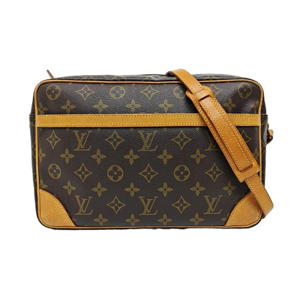 VINTAGE TROCADERO 30 Monogram Coated Canvas Brown