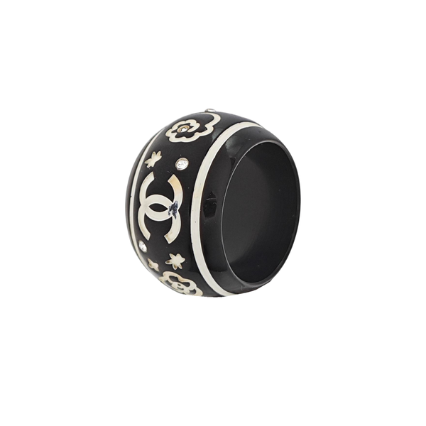Synthetic Crystal Black Ring EU 53
