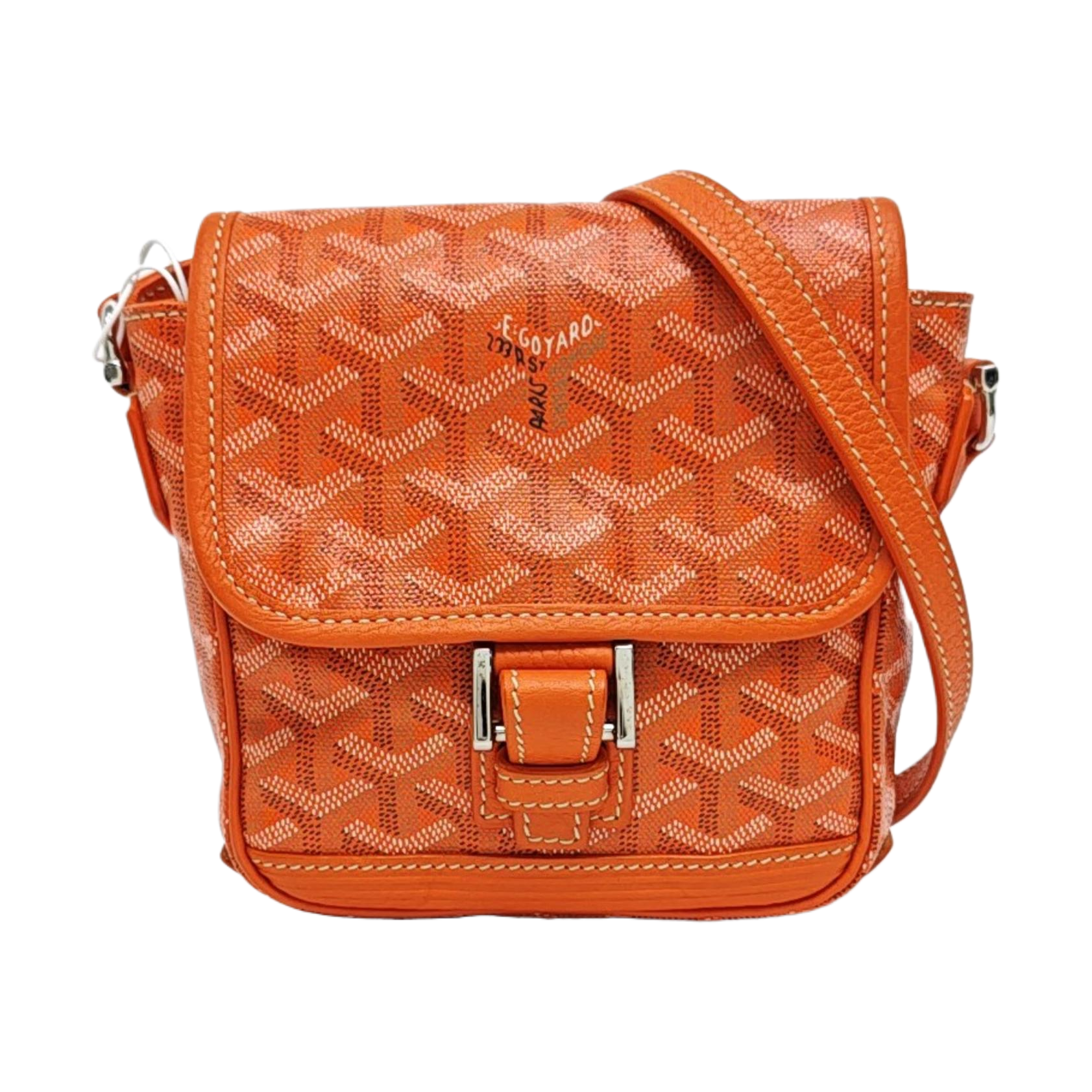 Coated Canvas Shoulder Bag Orange