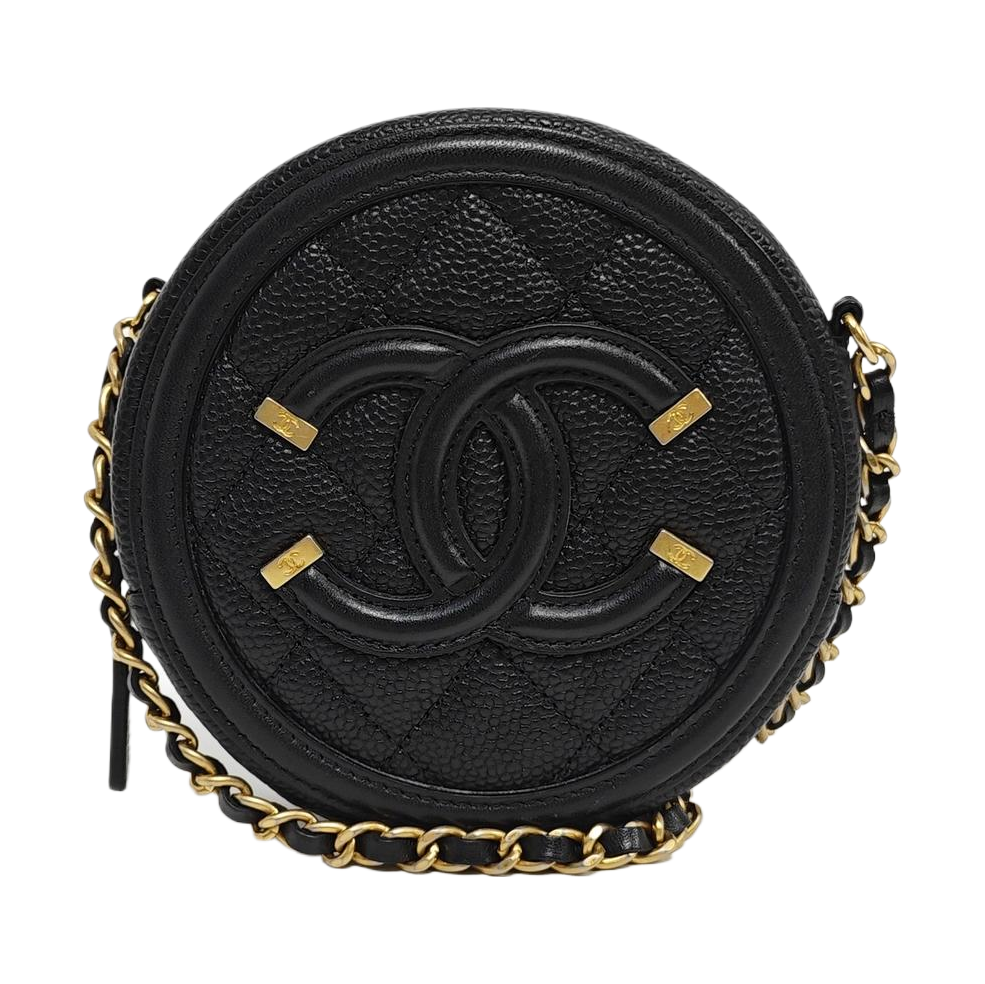 Authenticated pre-owned  FILIGREE Quilted Grained Calfskin Black - Shoulder Bag at Looply