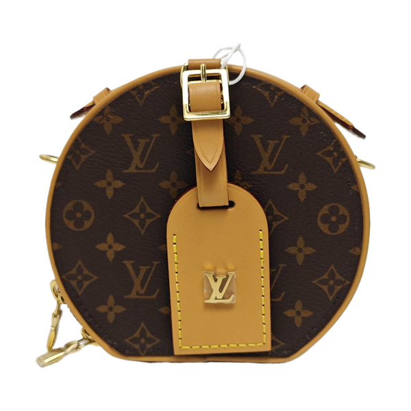 BOITE CHAPEAU Mini Monogram Coated Canvas Brown
