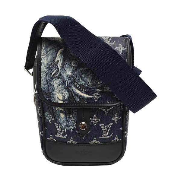 CHAPMAN SAVANE BB Monogram Coated Canvas Blue