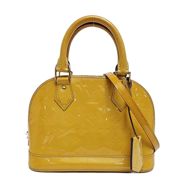 ALMA BB Monogram Patent Leather Yellow