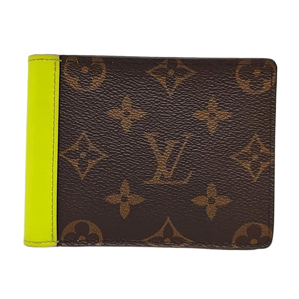 GASPAR Monogram Coated Canvas Brown Wallet