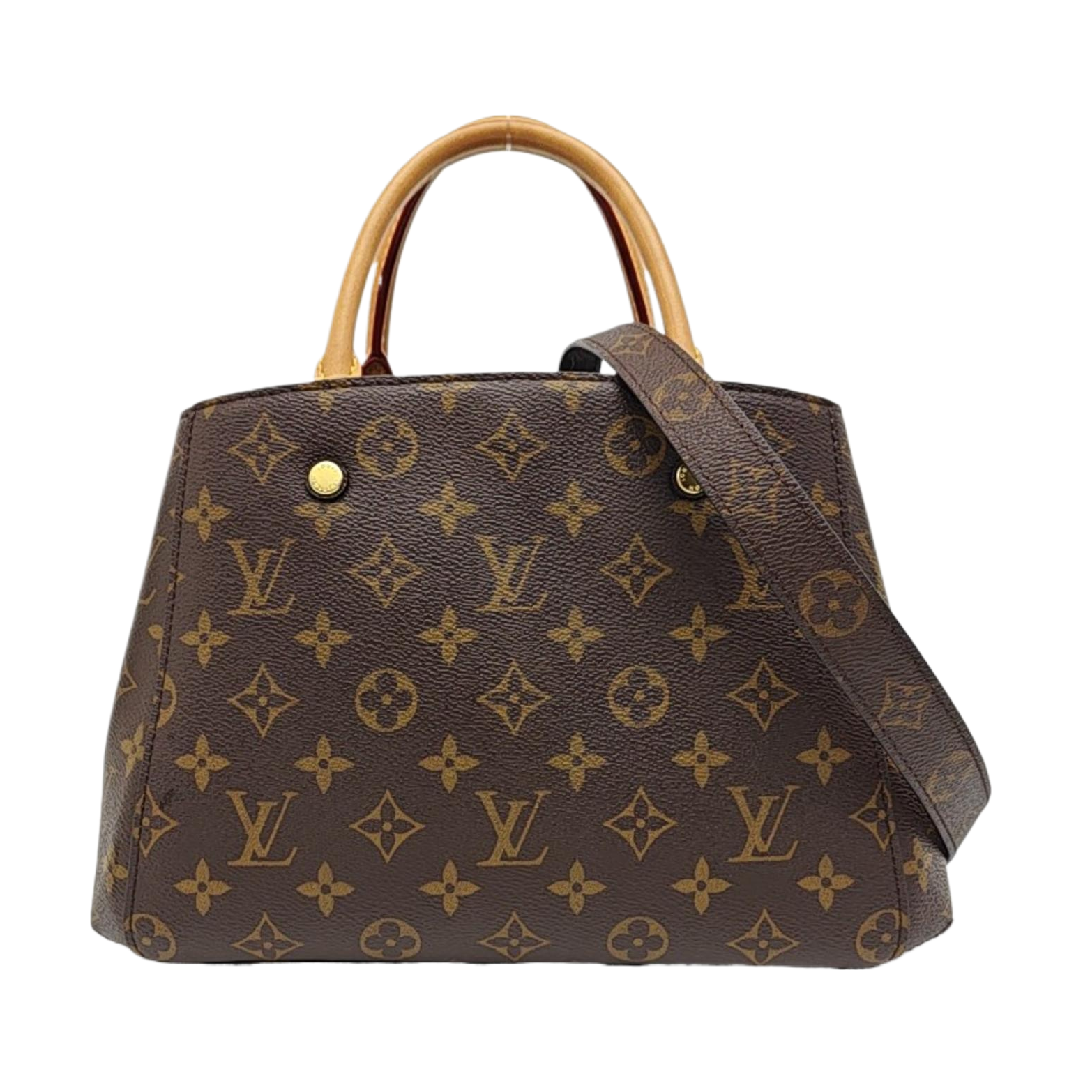 MONTAIGNE Monogram Coated Canvas Brown