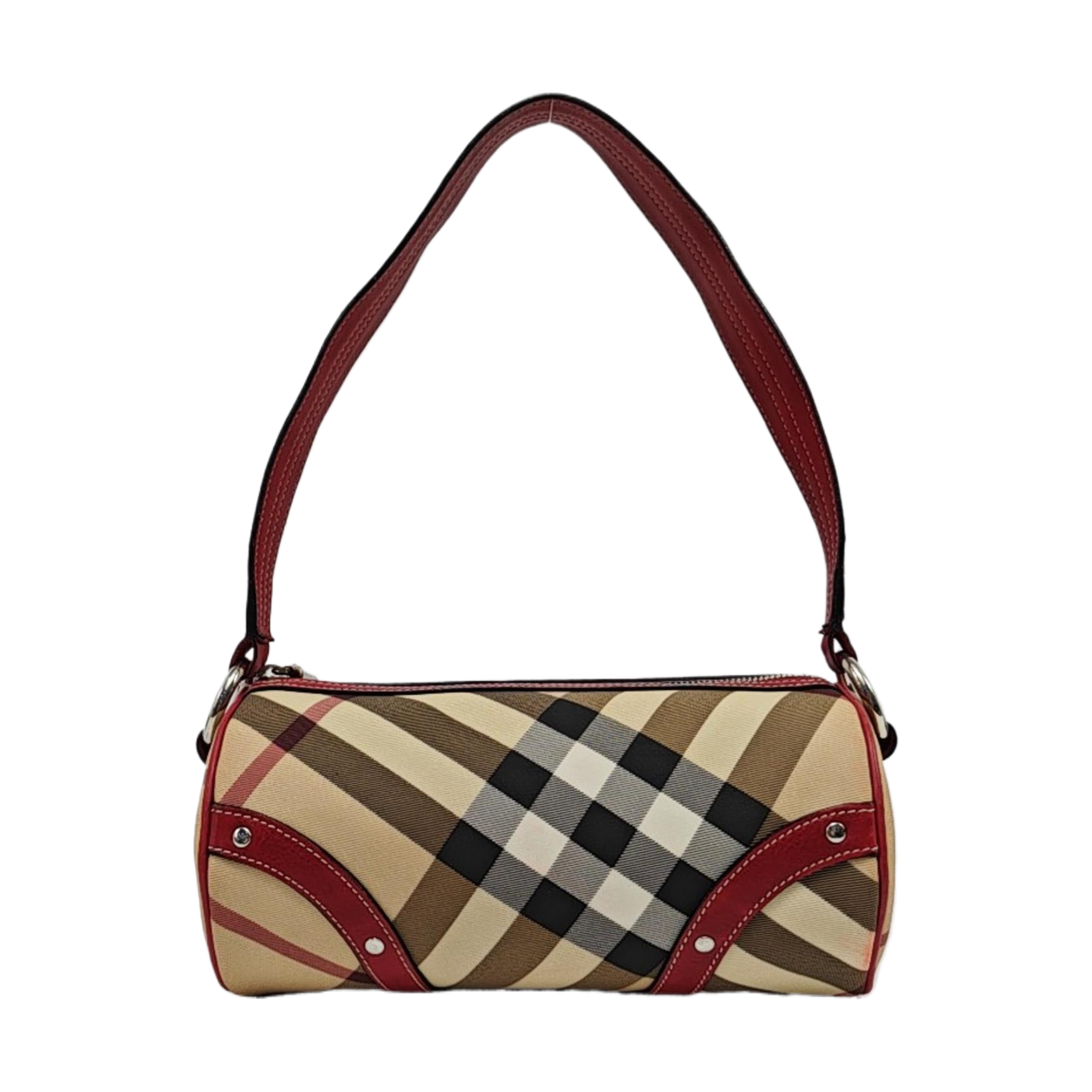 Coated Canvas Top Handle Bag Beige