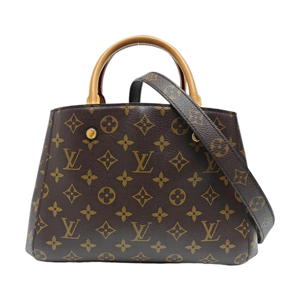 MONTAIGNE Monogram Coated Canvas Brown