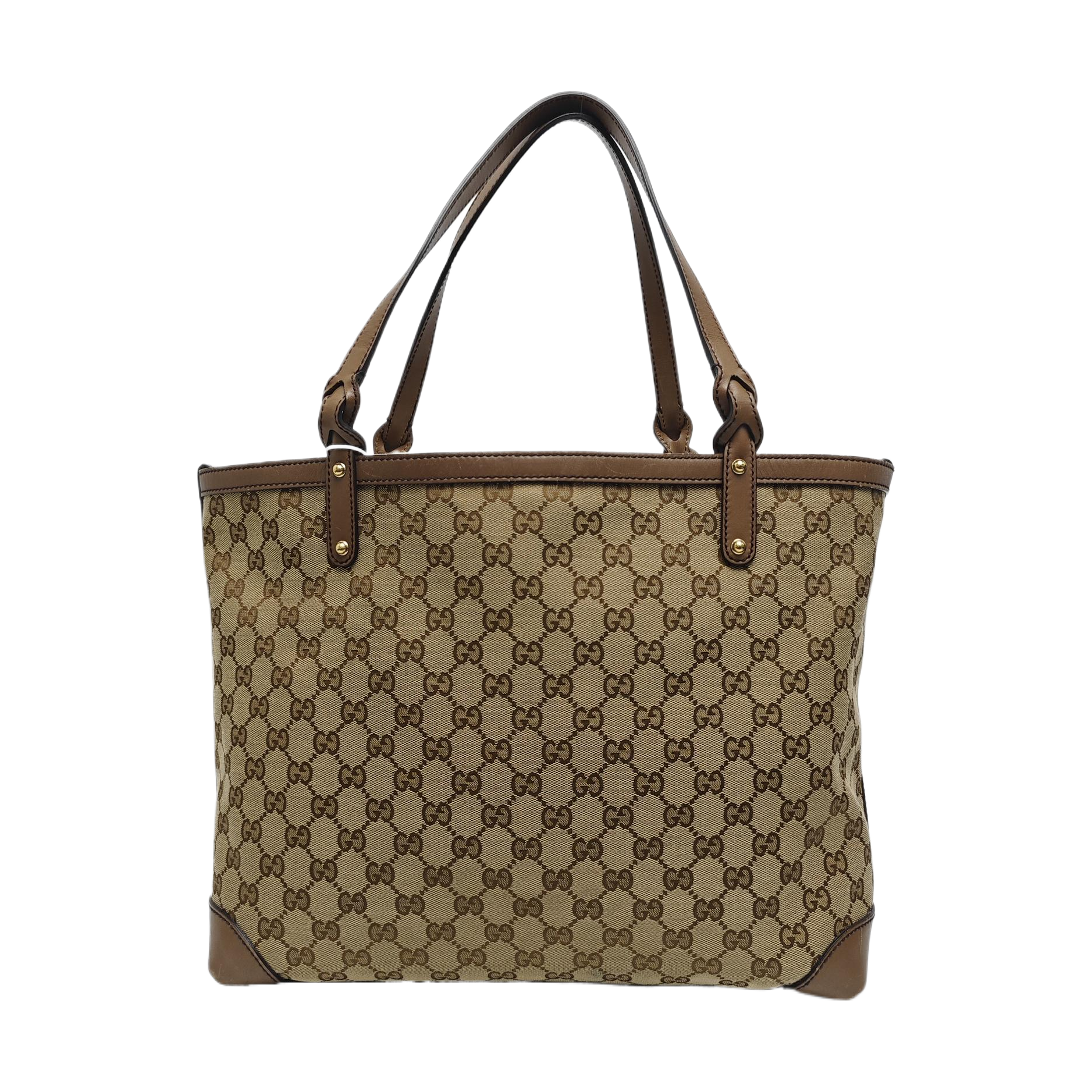 Monogram Canvas Tote Bag Brown