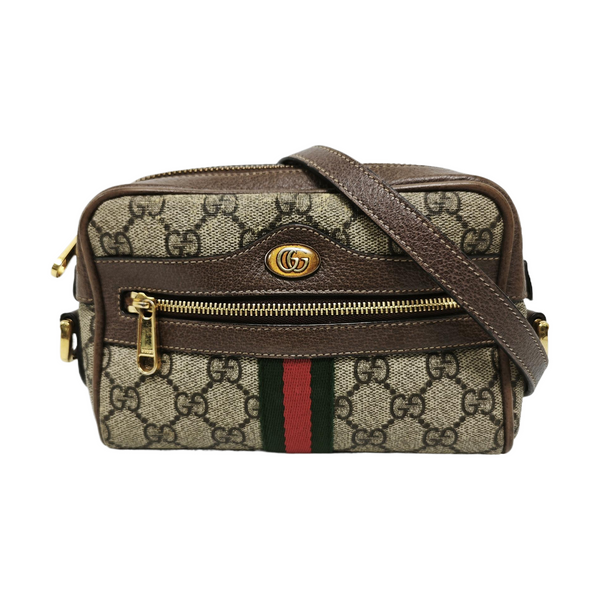 Ophidia Mini Monogram Coated Canvas Beige