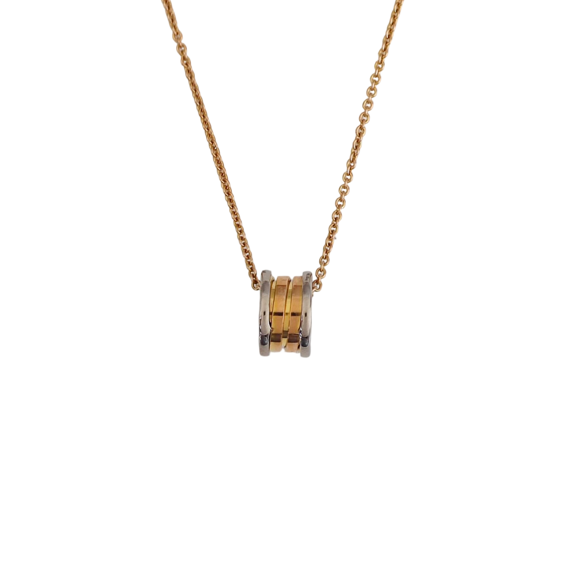 B.ZERO1 18k White Gold Rose Gold Necklace