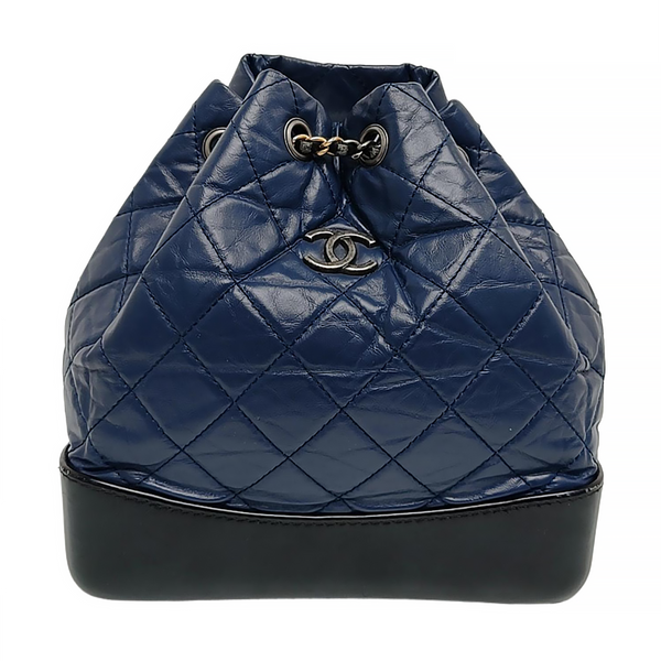 GABRIELLE Small Quilted Calfskin Blue