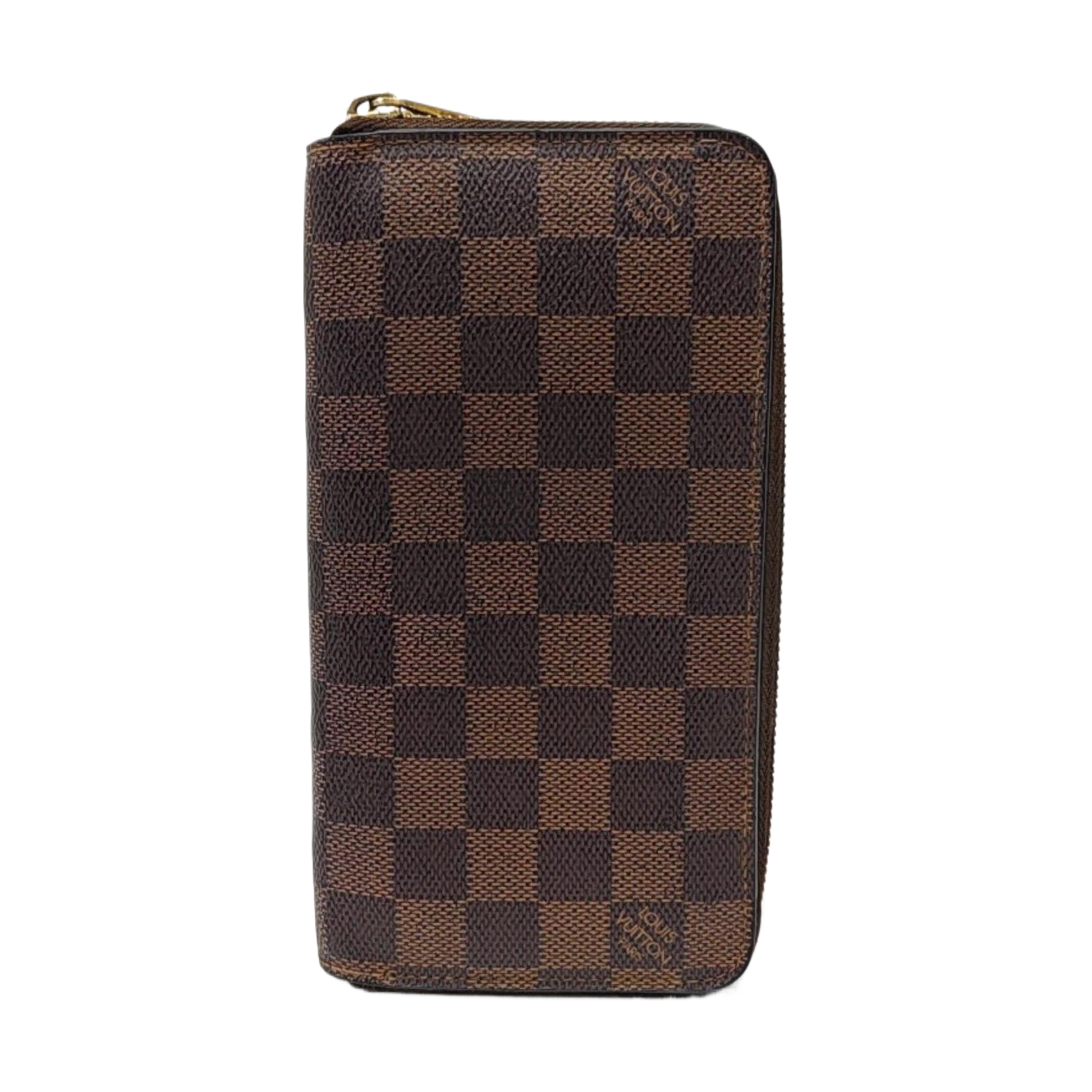 ZIPPY Damier Ebene Coated Canvas Brown Wallet
