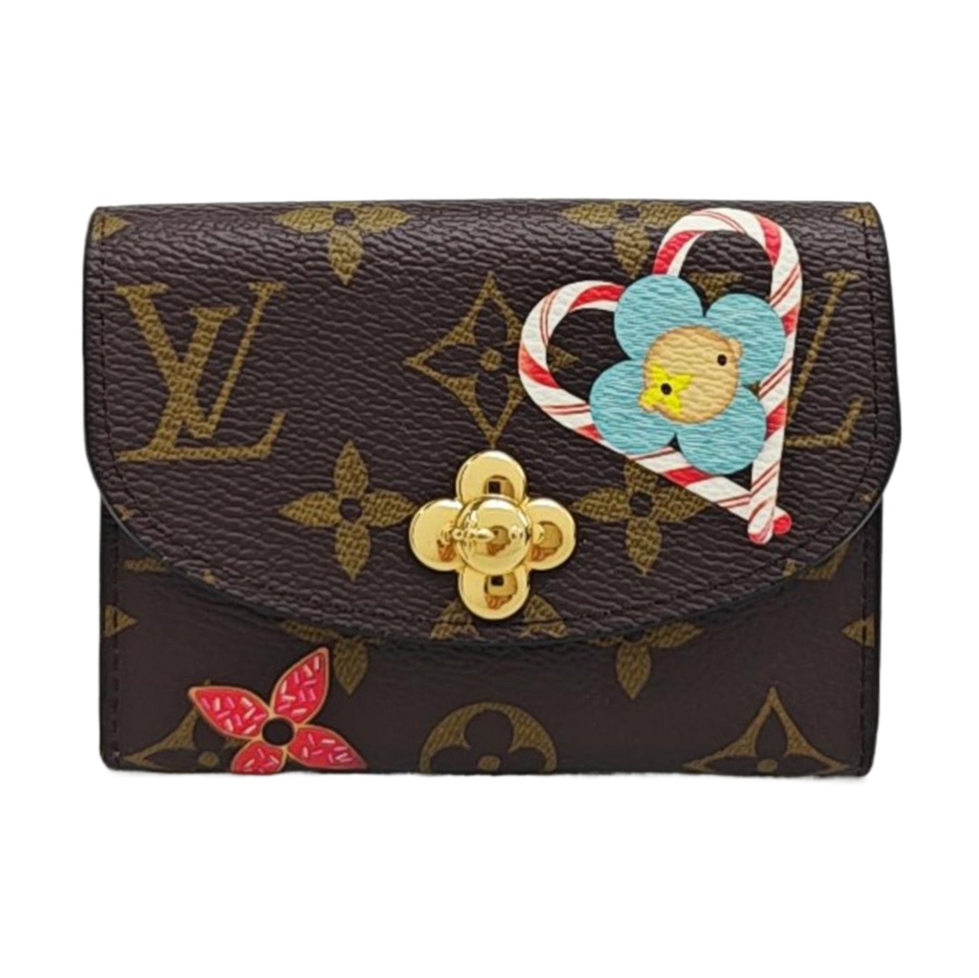 ROSALIE Monogram Coated Canvas Brown Card Holder