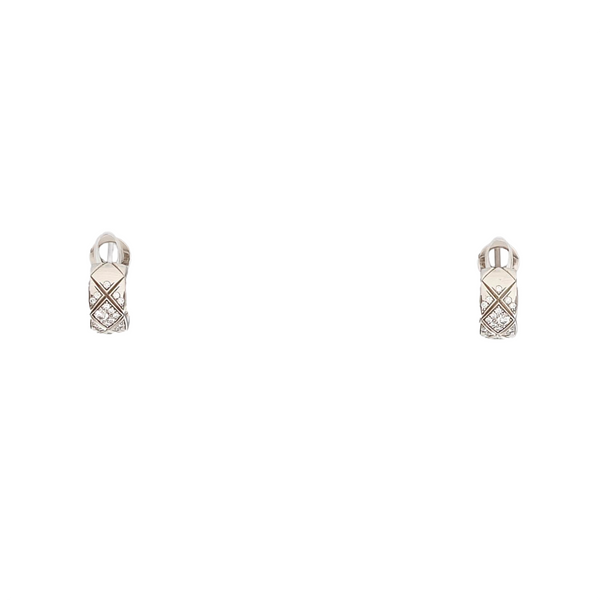 18k White Gold Silver Stud Earrings
