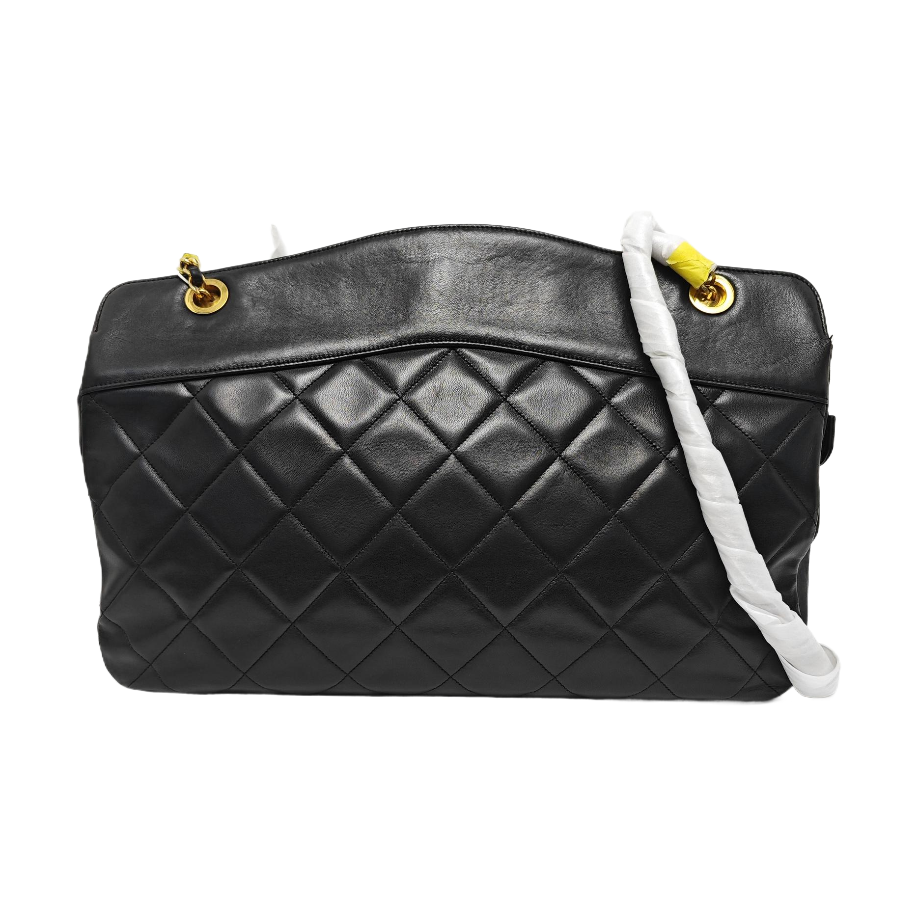 Quilted Calfskin Tote Bag Black