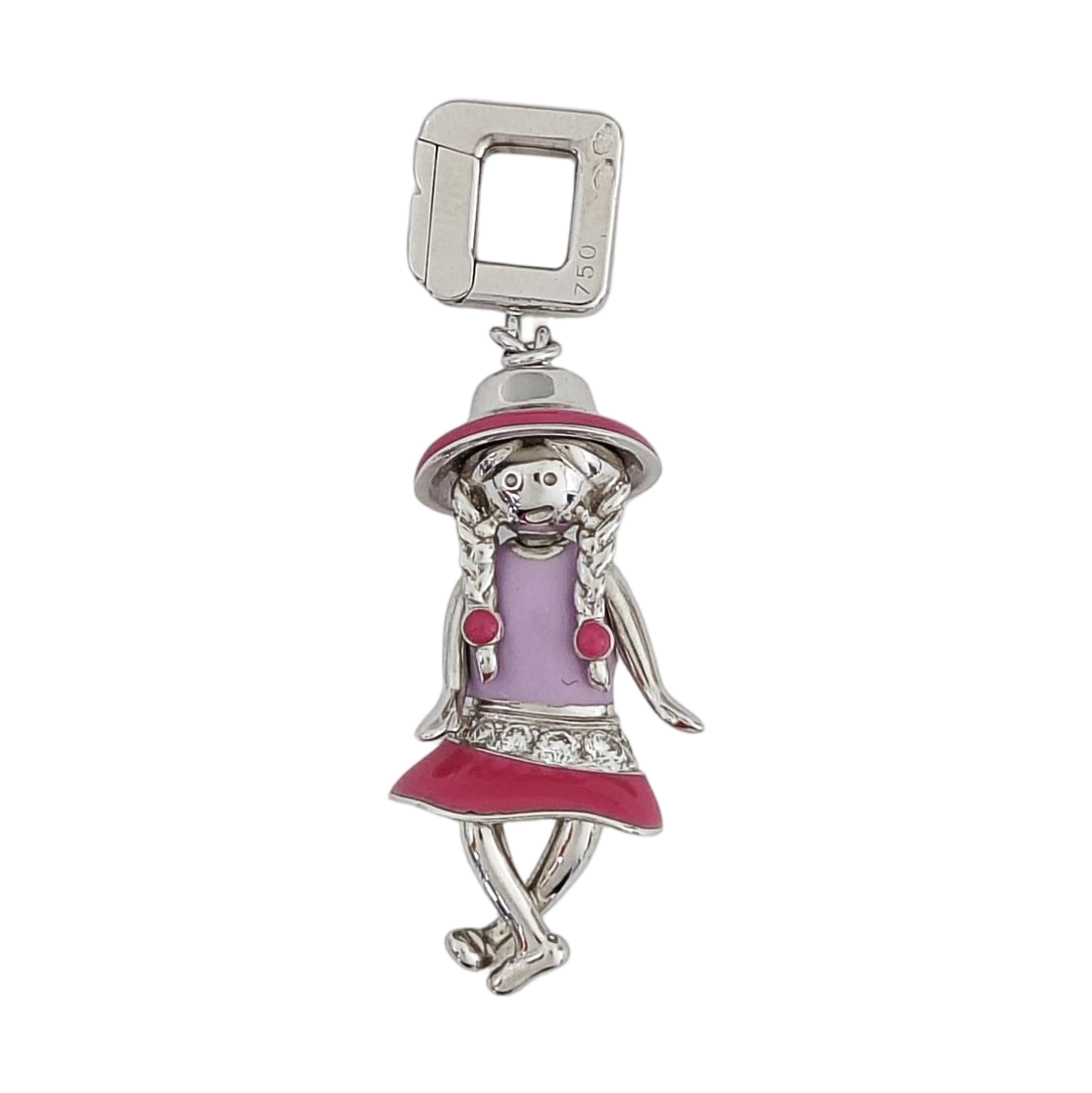 18k White Gold Silver Pendant