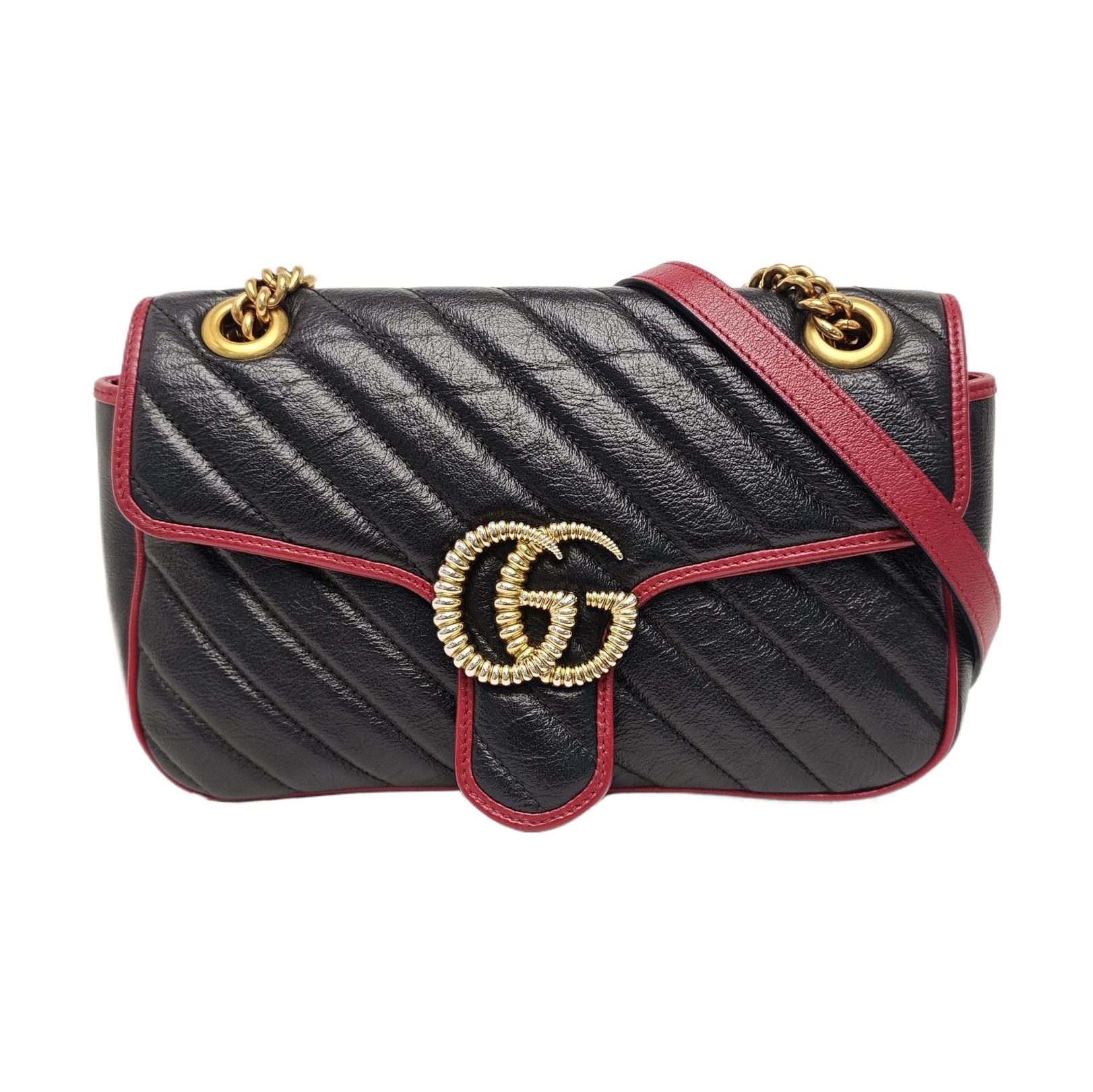 GG Marmont Medium Quilted Calfskin Black
