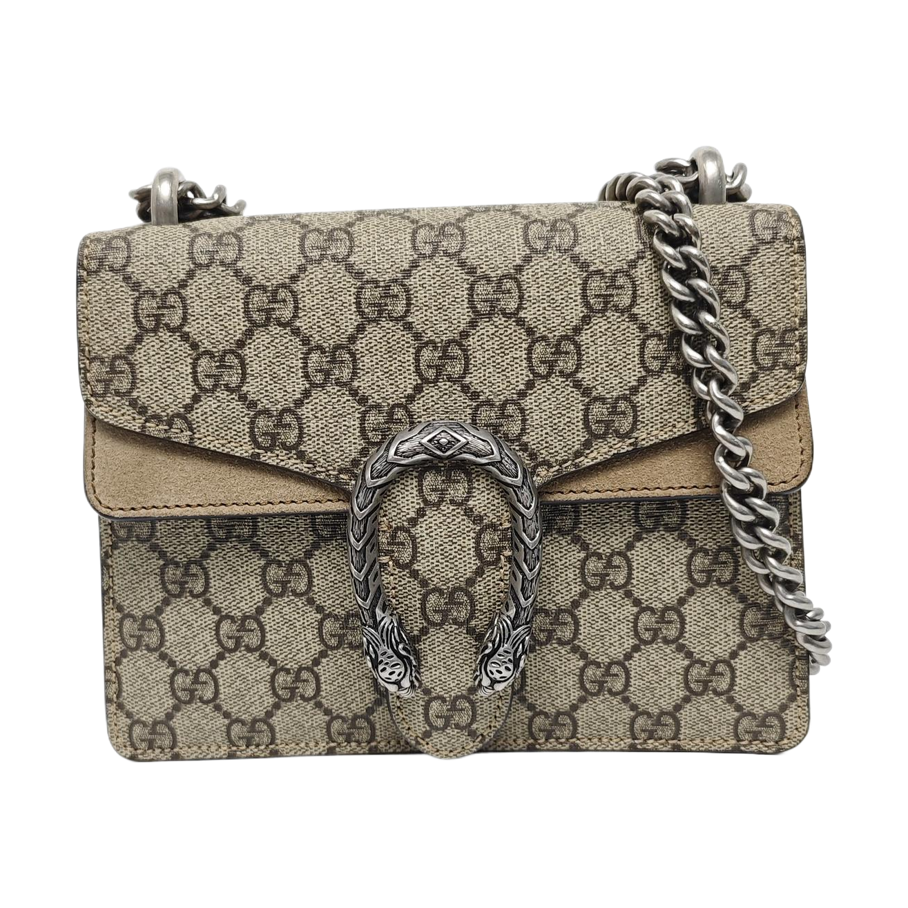 Dionysus Mini Monogram Coated Canvas Beige