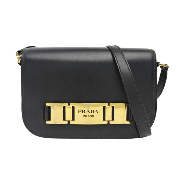 Calfskin Shoulder Bag Black