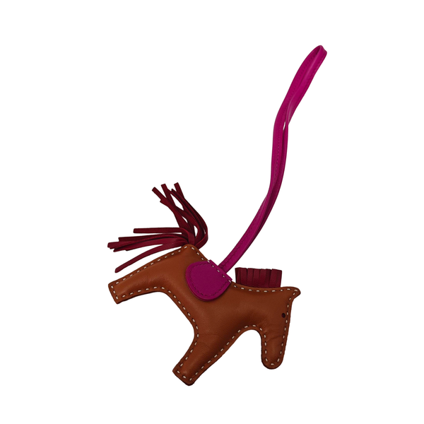 Leather Bag Charm Brown