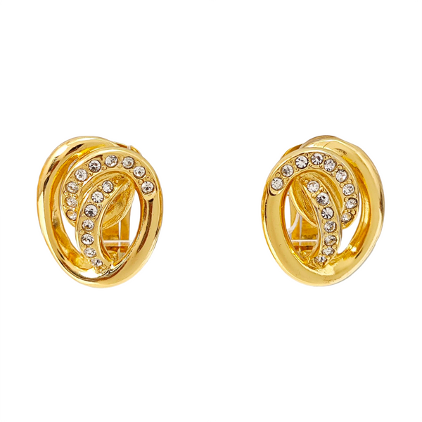 Metal Gold Clip On Earrings