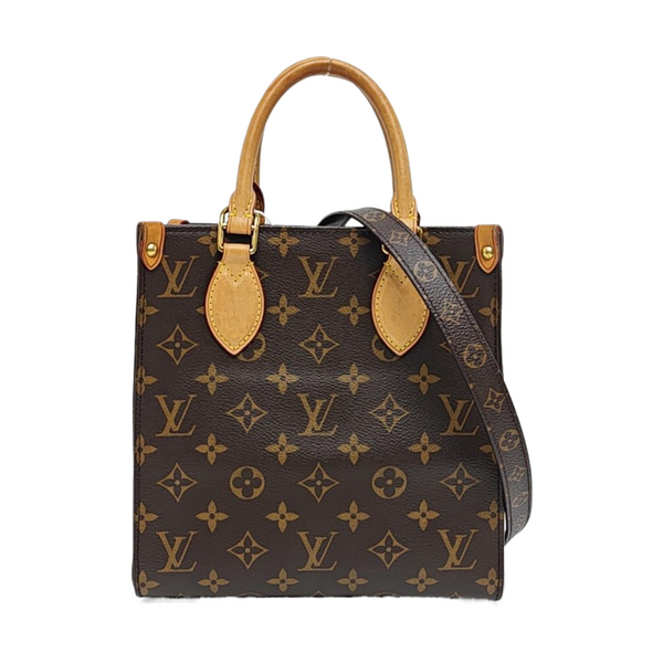 SAC PLAT BB Monogram Coated Canvas Brown