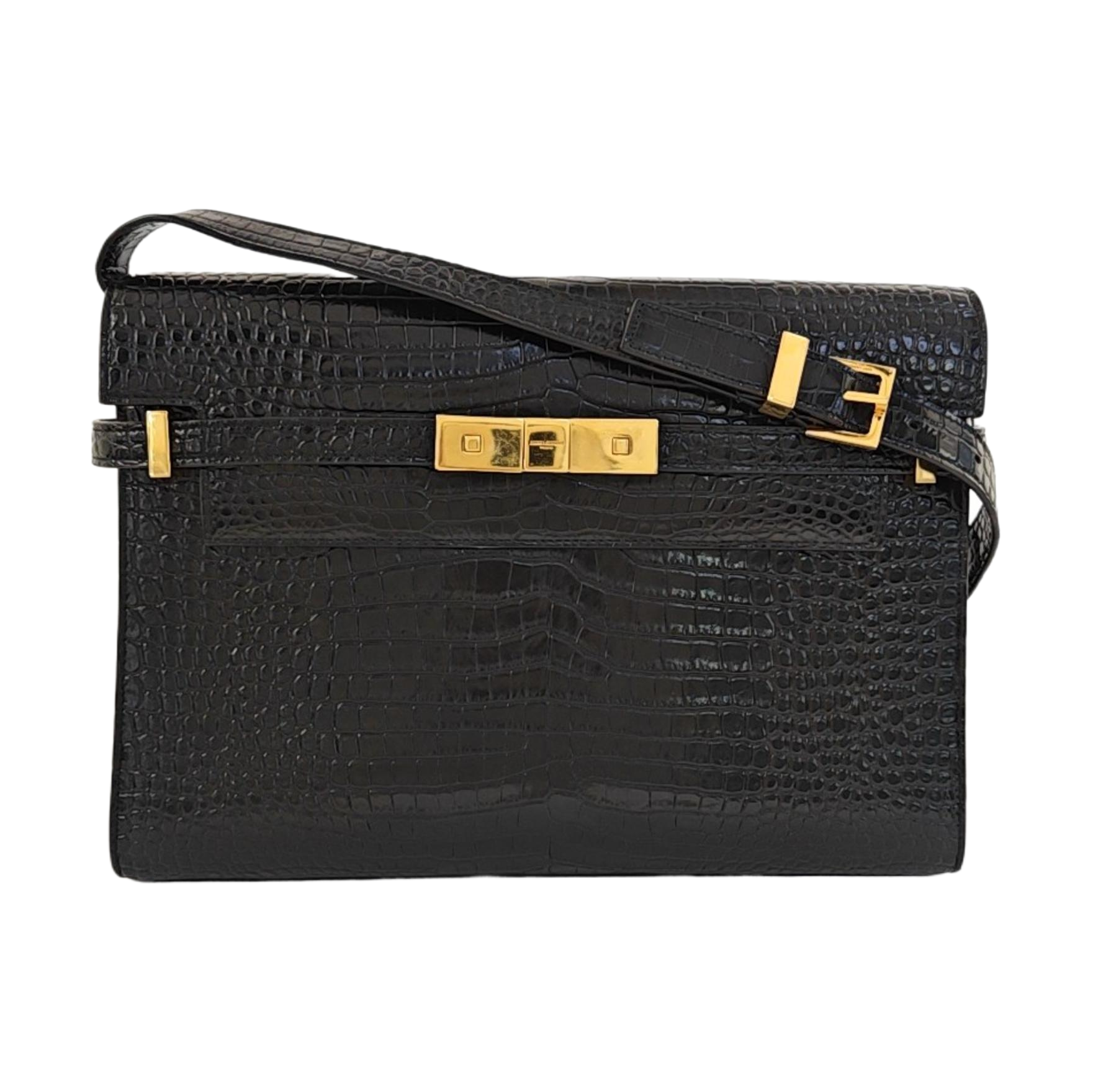 MANHATTAN Medium Calfskin Black
