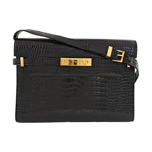 MANHATTAN Medium Calfskin Black