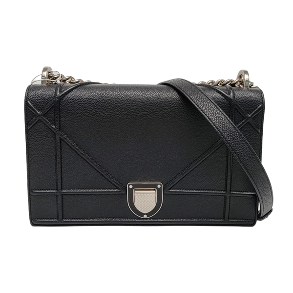 Diorama Medium Cannage Calfskin Black
