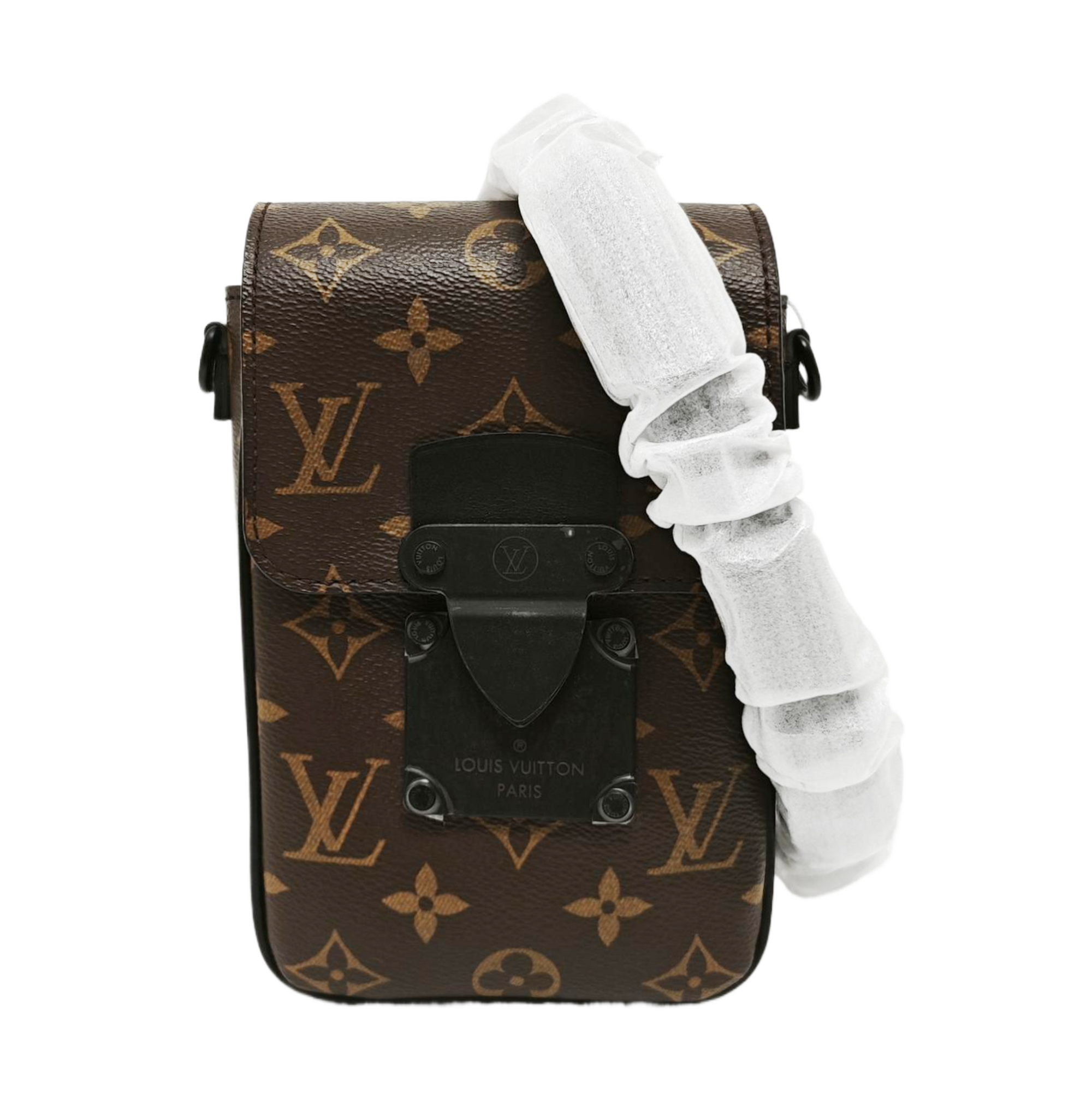 S LOCK Mini Monogram Coated Canvas Brown