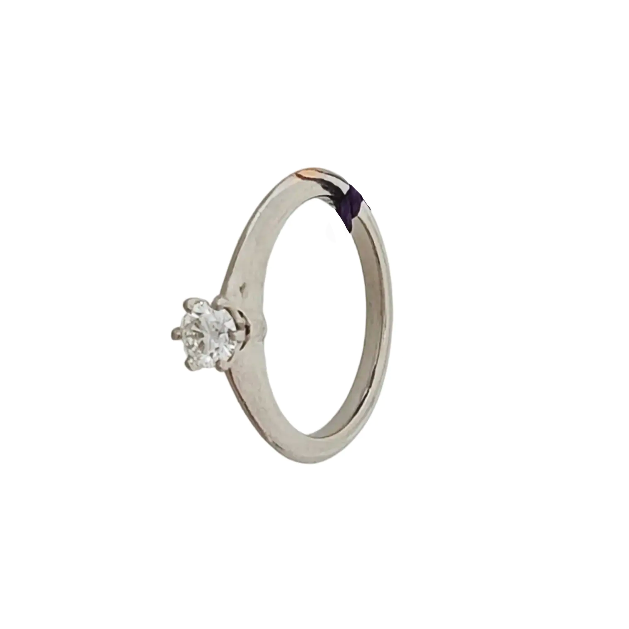 Tiffany Setting Platinum 950 Silver Ring EU 49