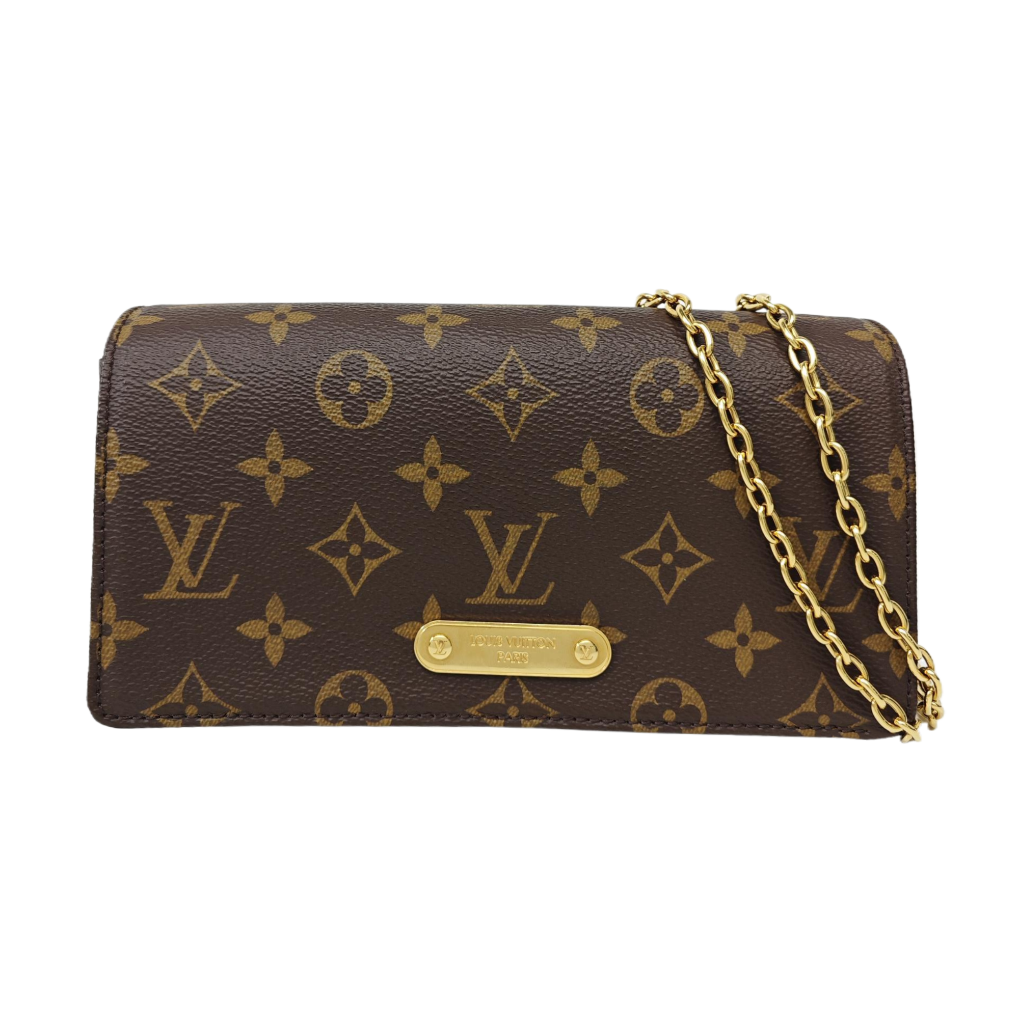Lily Monogram Coated Canvas Brown