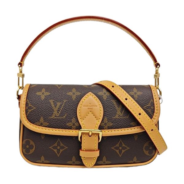DIANE Nano Monogram Coated Canvas Brown