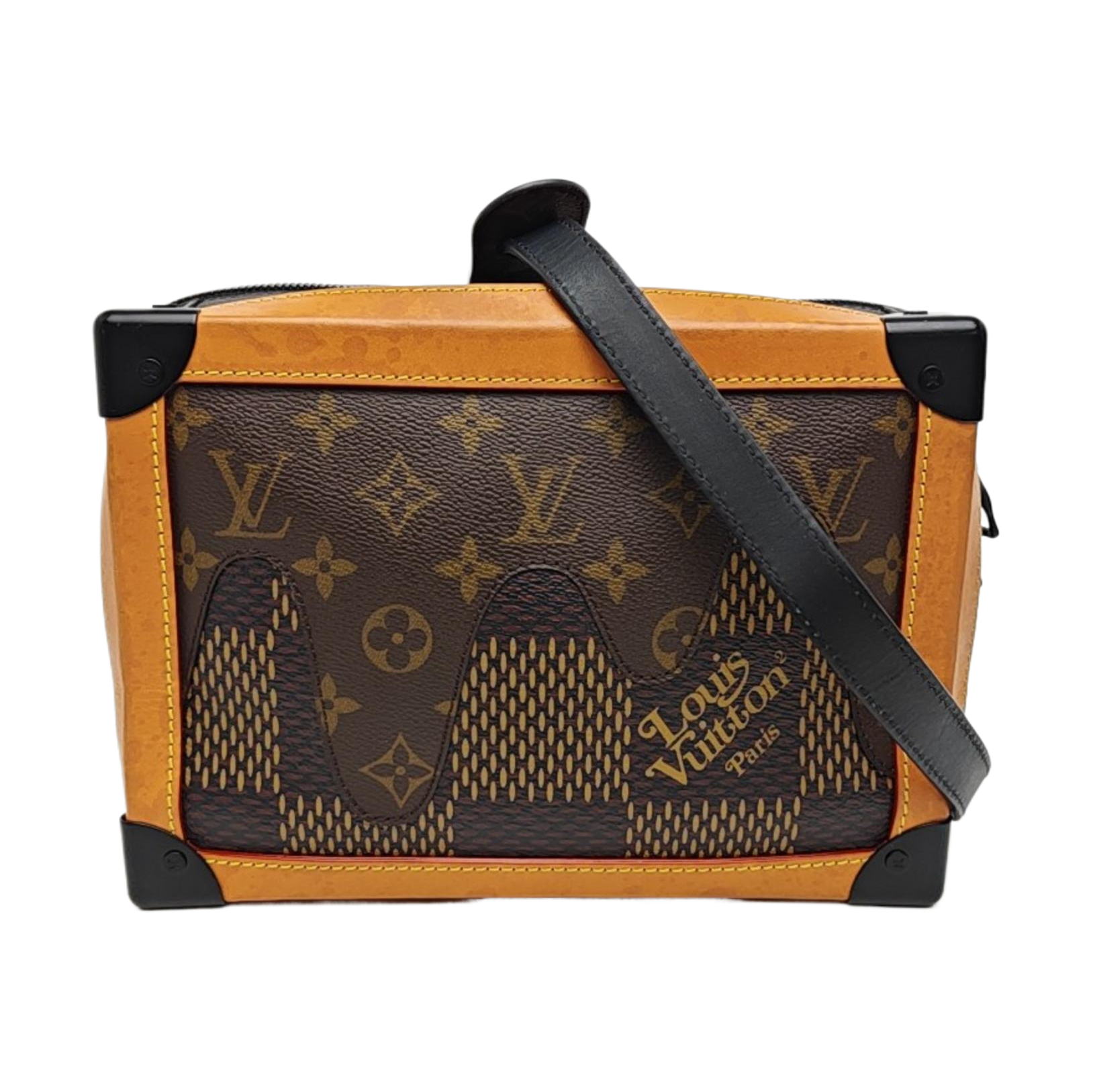 SOFT TRUNK Damier Ebene Coated Canvas Brown