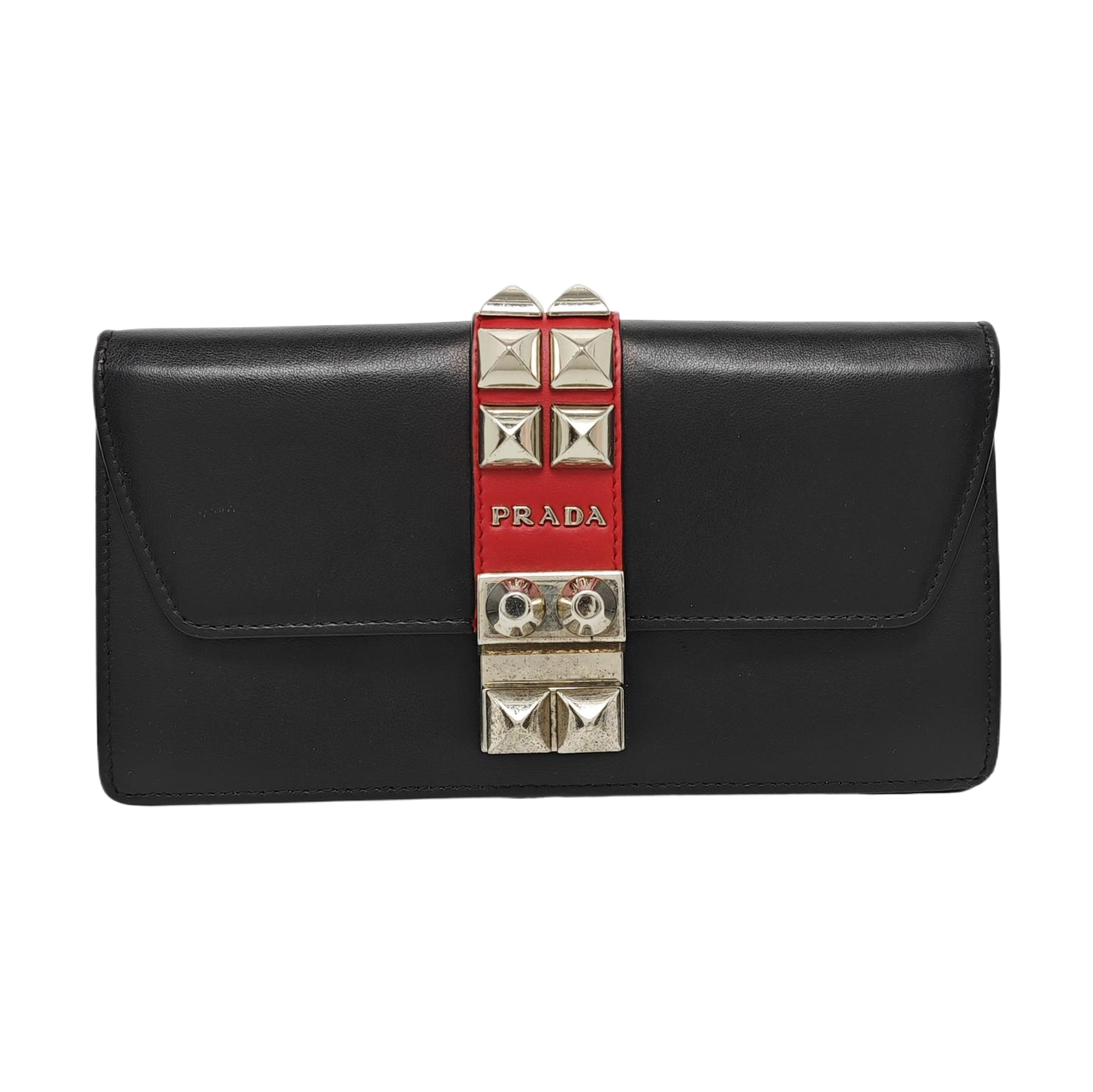 Elektra Mini Calfskin Black Wallet