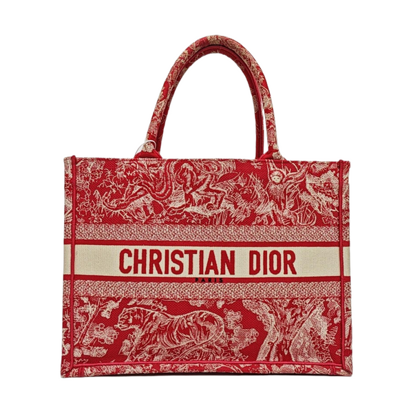 Bolso Book Tote mediano de tela, rojo