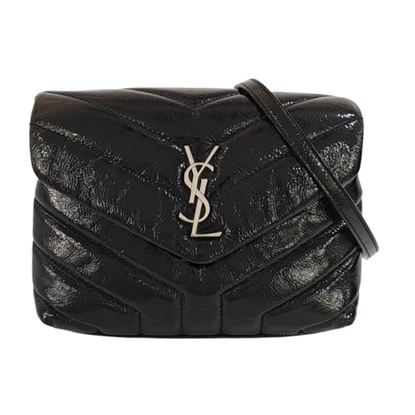 LOULOU Extra Small Chevron Calfskin Black