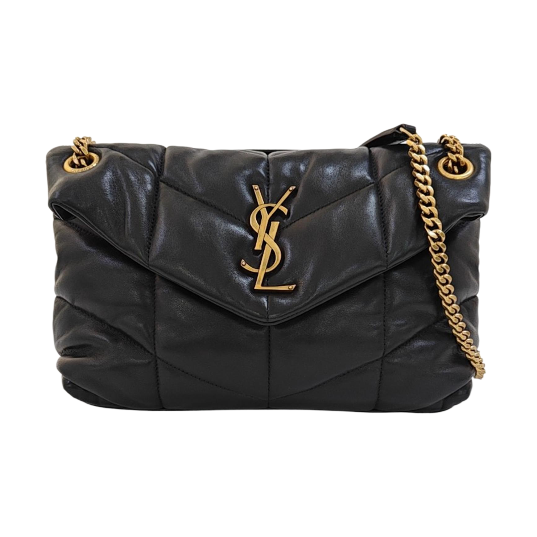 PUFFER Small Quilted Lambskin Black