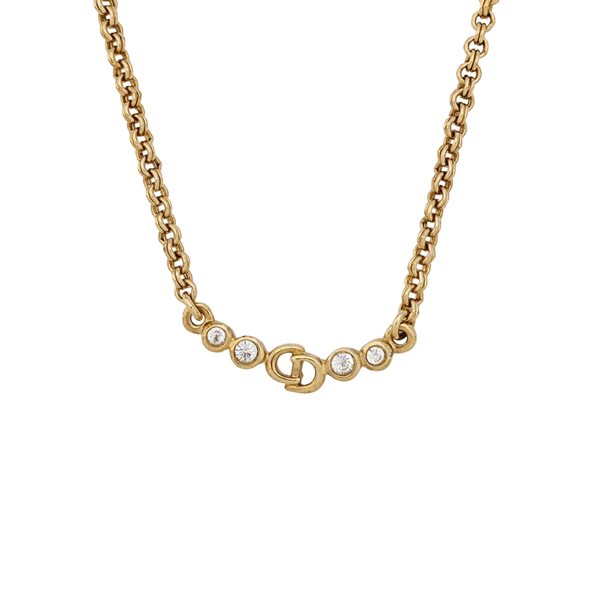 Petit CD Metal Gold Necklace