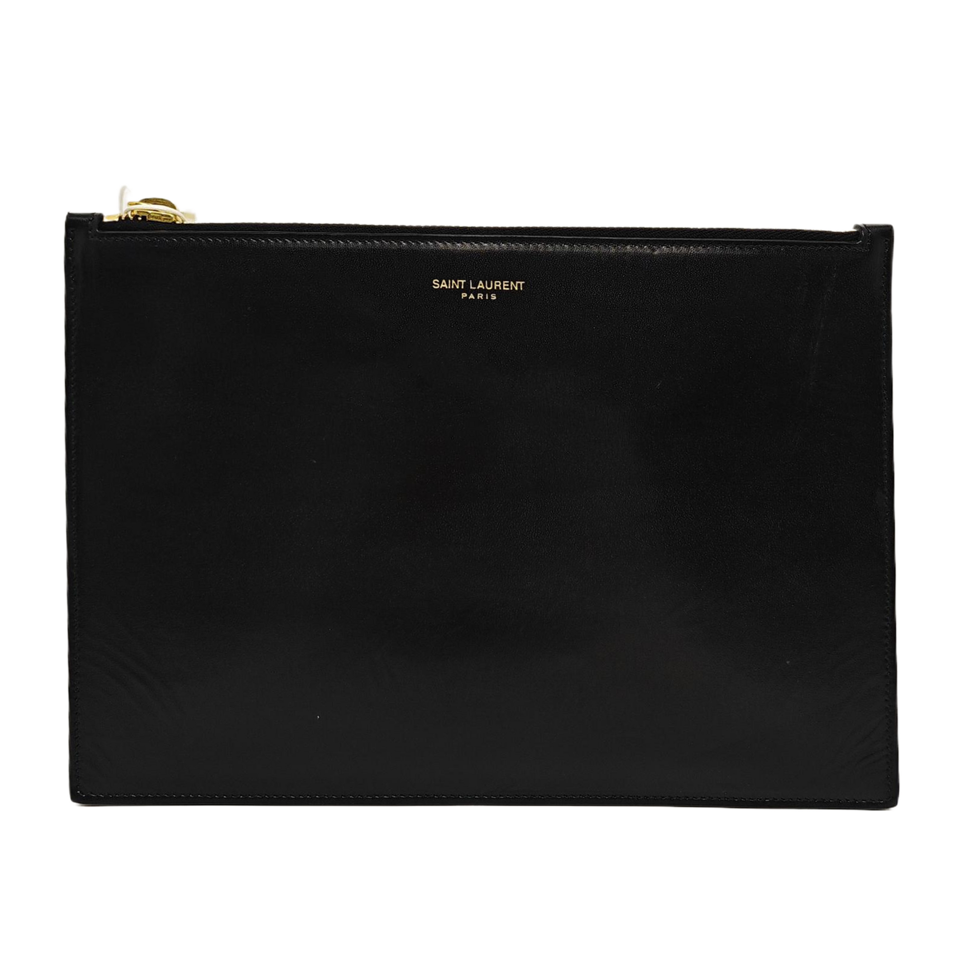 Calfskin Clutch Medium Black