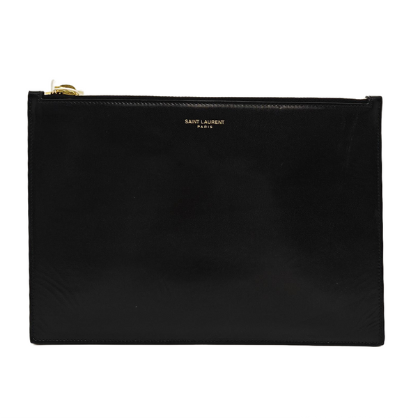 Calfskin Clutch Medium Black