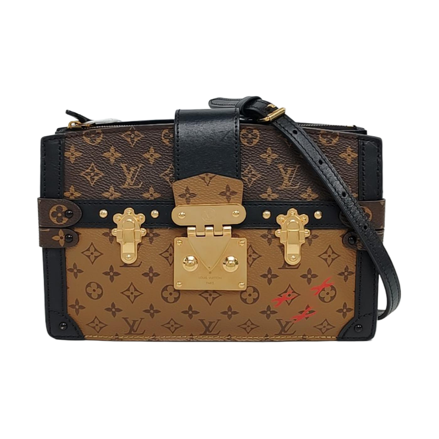 TRUNK Monogram Coated Canvas Brown
