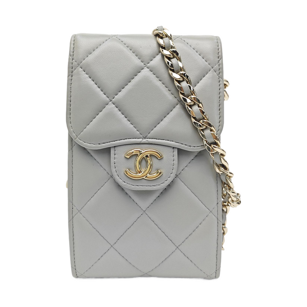 CLASSIC FLAP Quilted Lambskin Gray