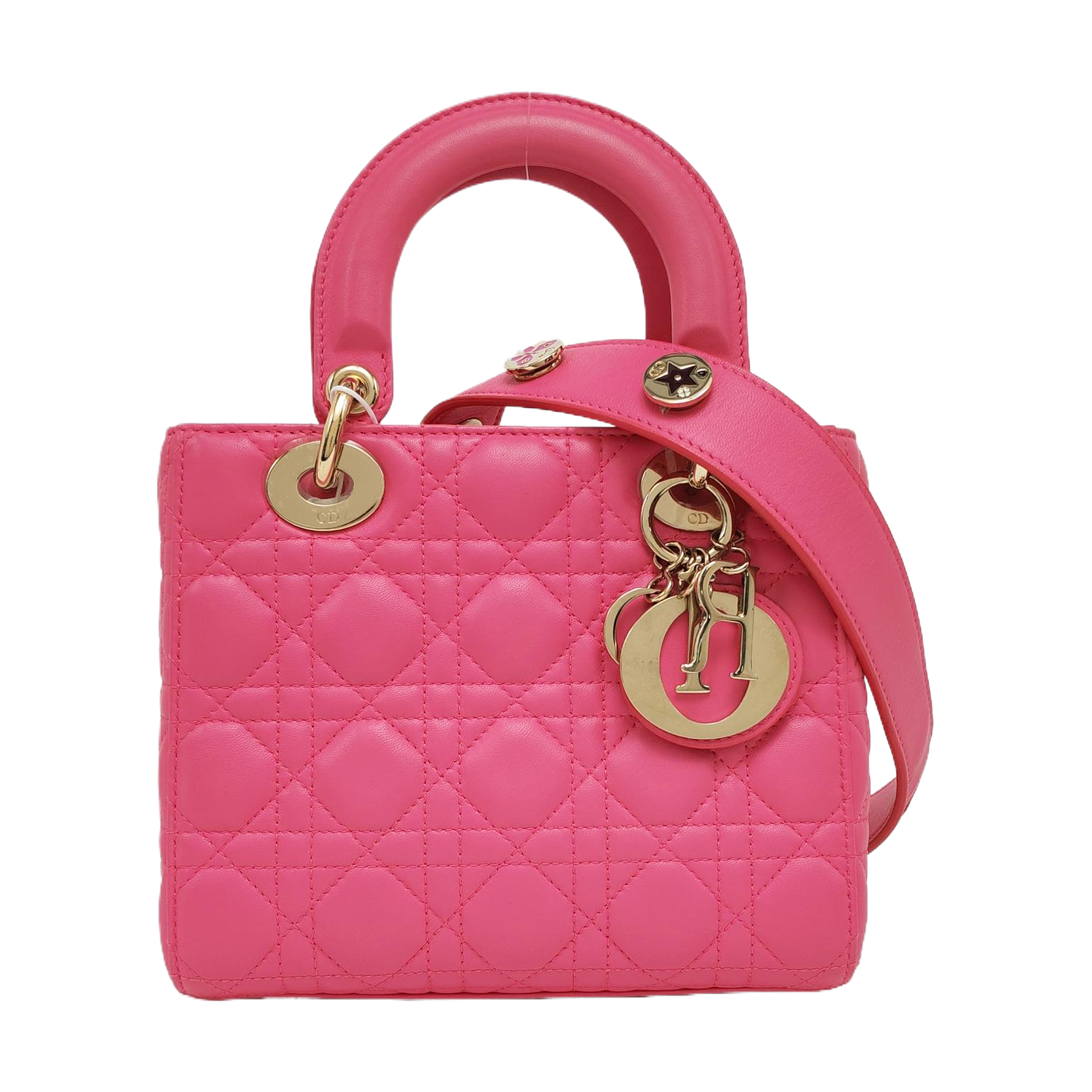 Authenticated pre-owned  Lady Dior Small Cannage Lambskin Pink - Tote Bag at Looply