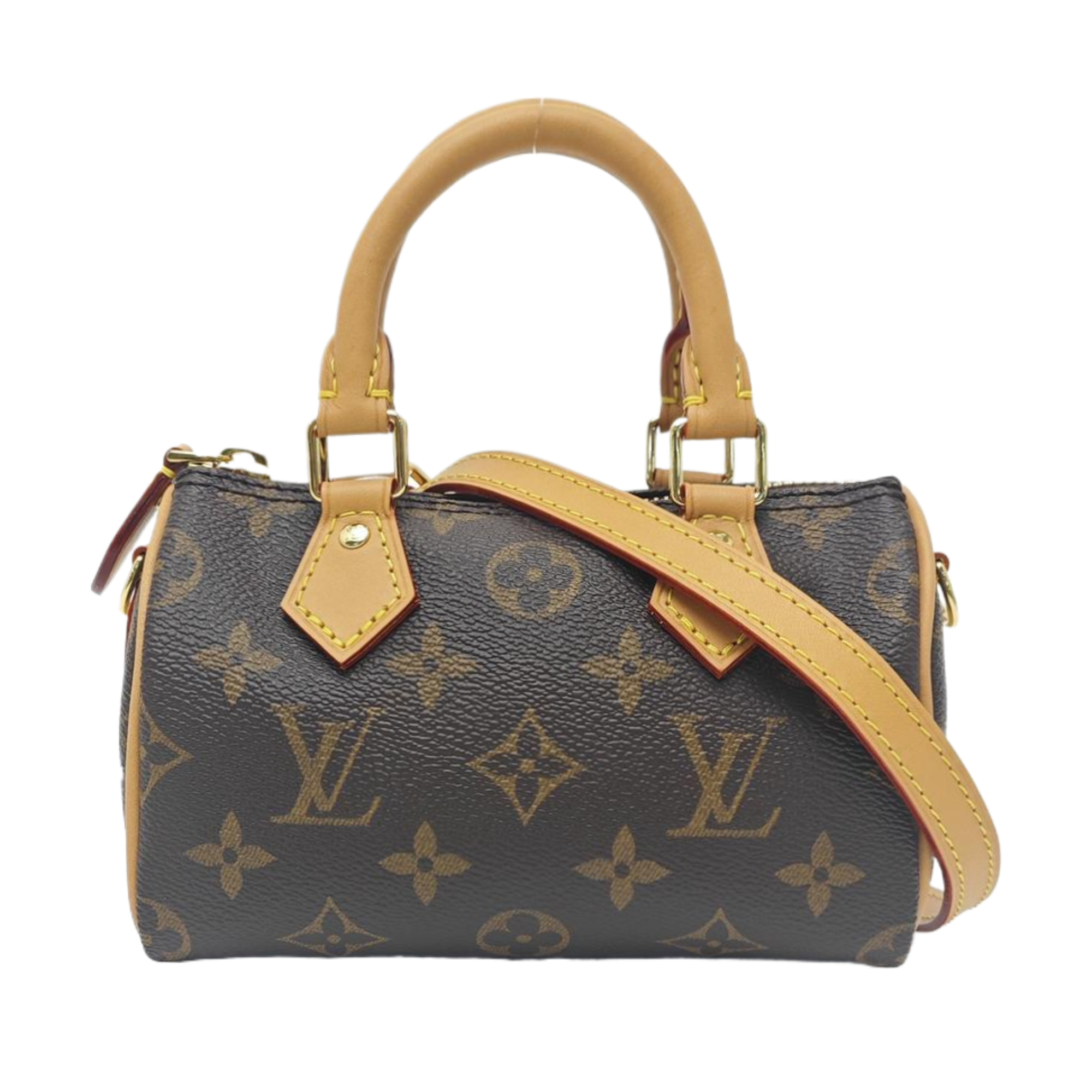 SPEEDY Nano Monogram Coated Canvas Brown