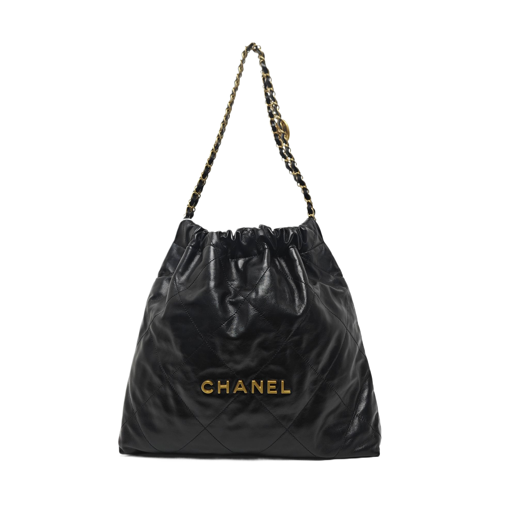 CHANEL 22 Medium Quilted Calfskin Black